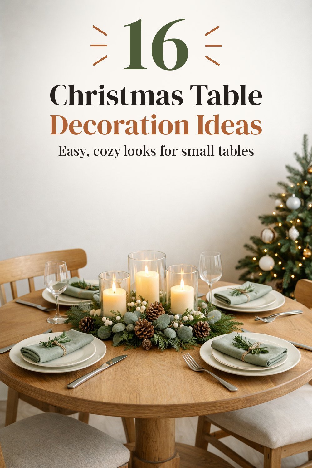 Christmas table decoration ideas pin