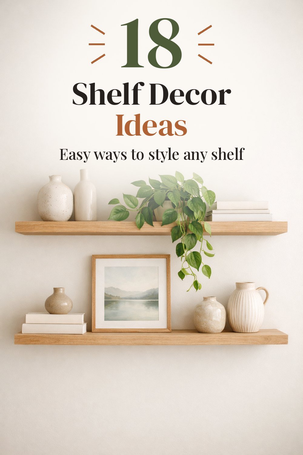 Shelf decor ideas pin